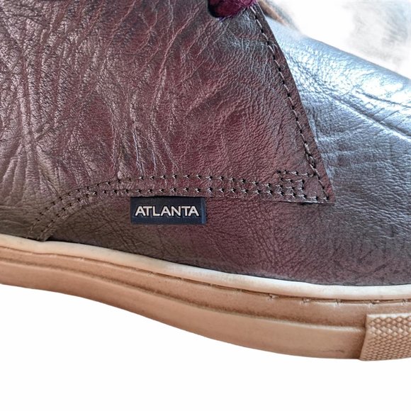 NEW Atlanta Moccasins Leather Distressed Sneakers - Picture 4 of 7